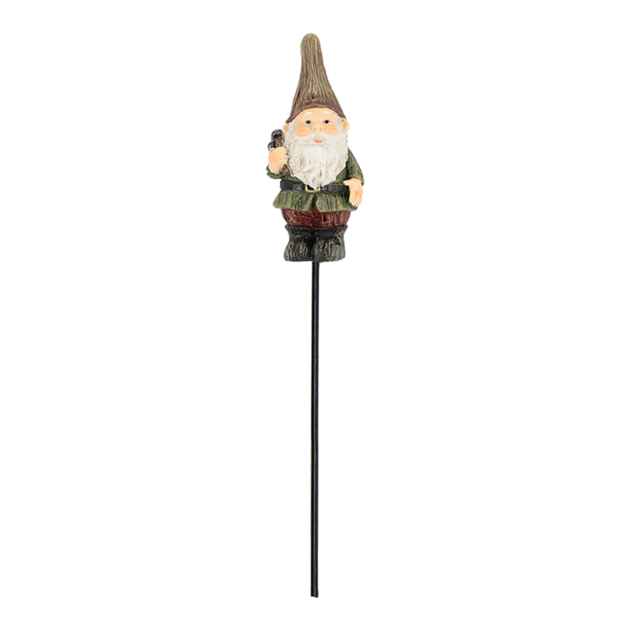 Flowerpot Stake Garden Gnome Green