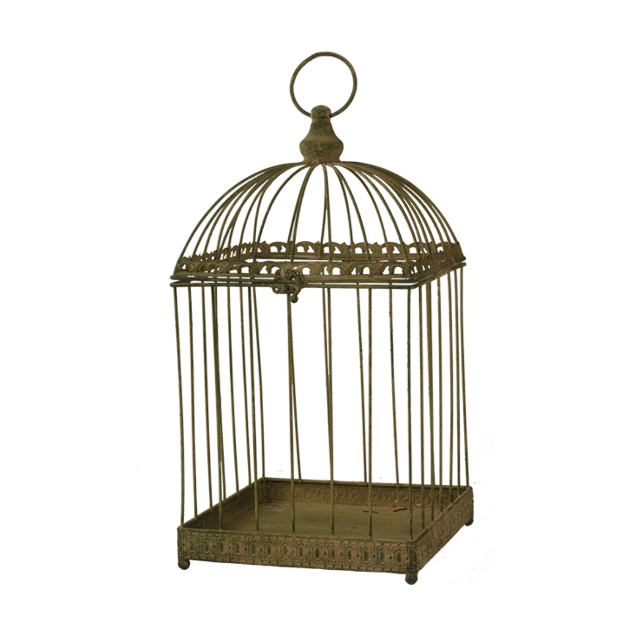 Aged Metal Birdcage Large