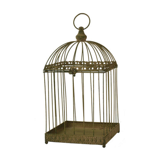 Aged Metal Birdcage Large