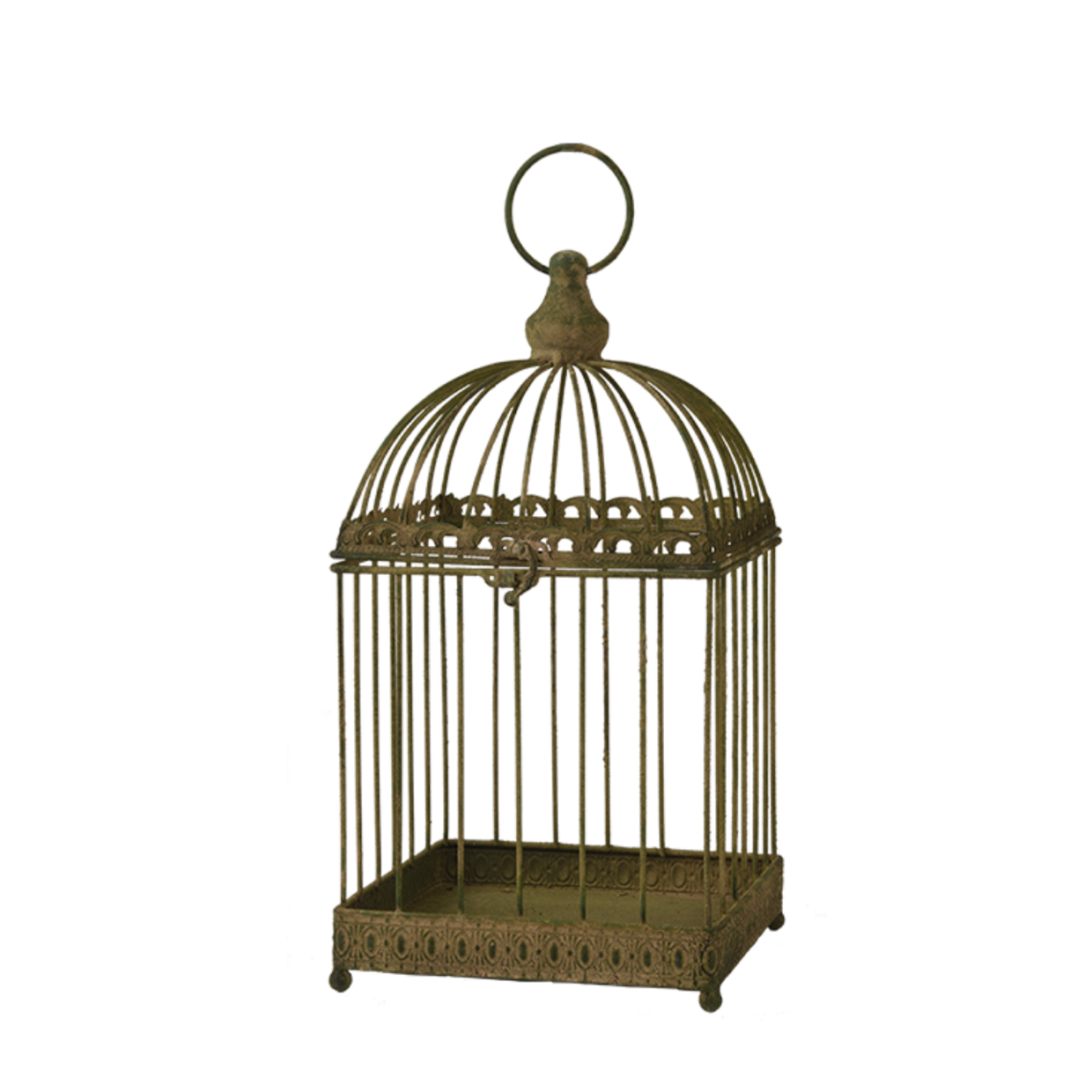 Aged Metal Birdcage Small
