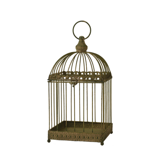 Aged Metal Birdcage Small