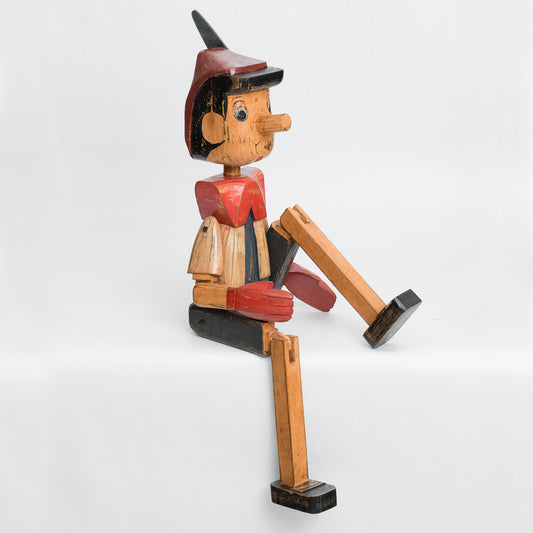 Pinocchio Sitting Large Wood