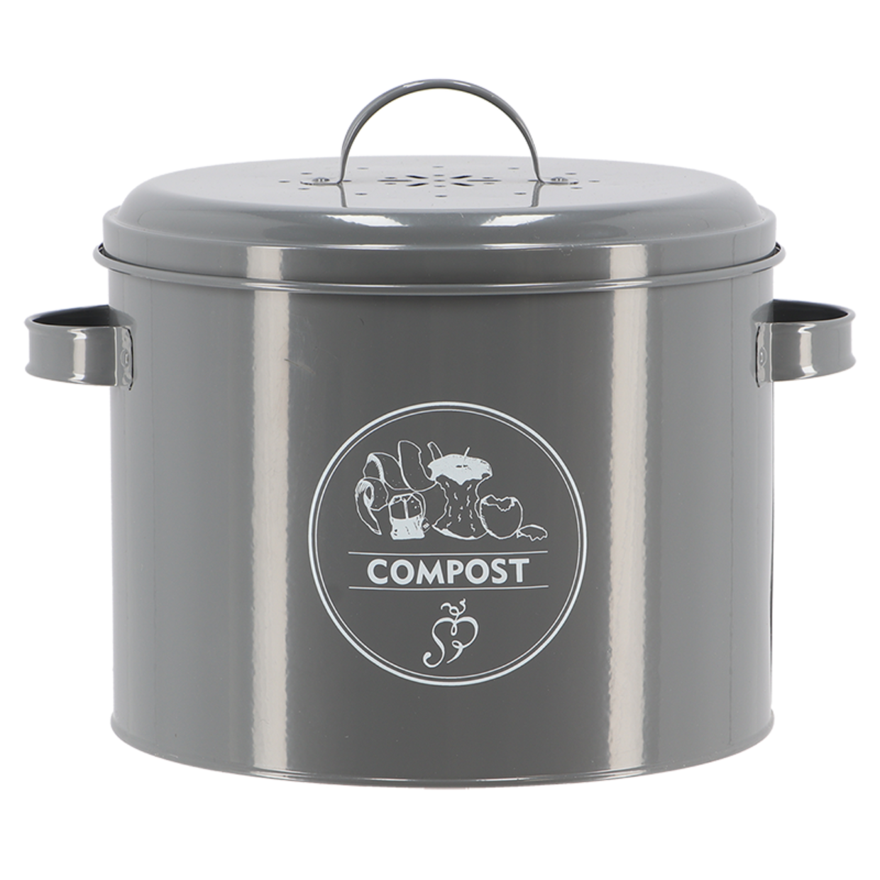 Kitchen Tin Composter Charcoal