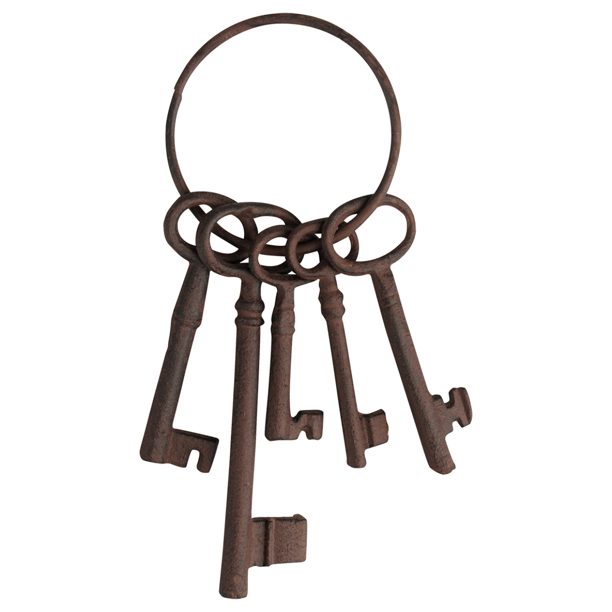 Cast Iron Key Ring 5Pc