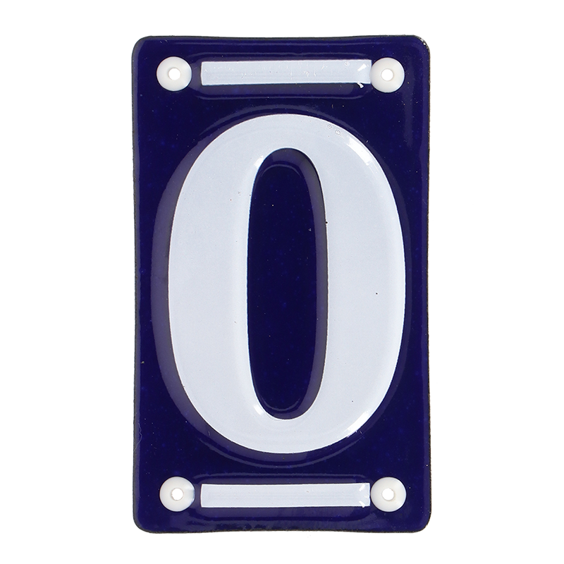 Enamel House Number `0`