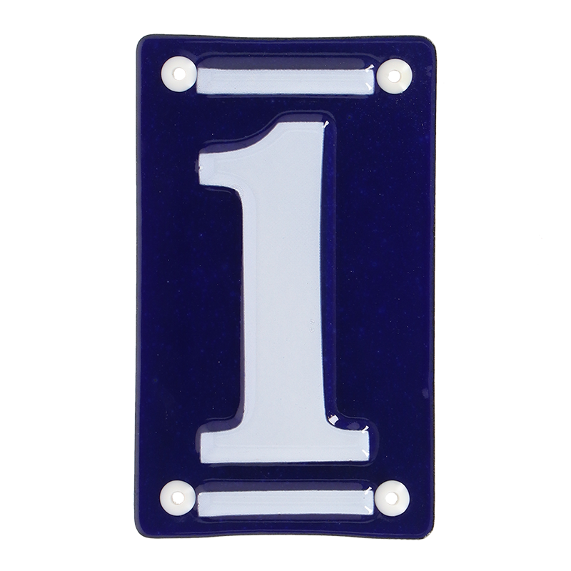 Enamel House Number `1`