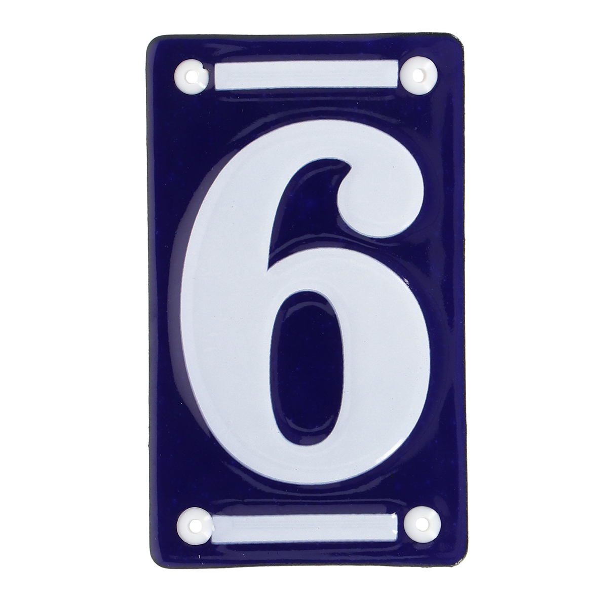 Enamel House Number `6`