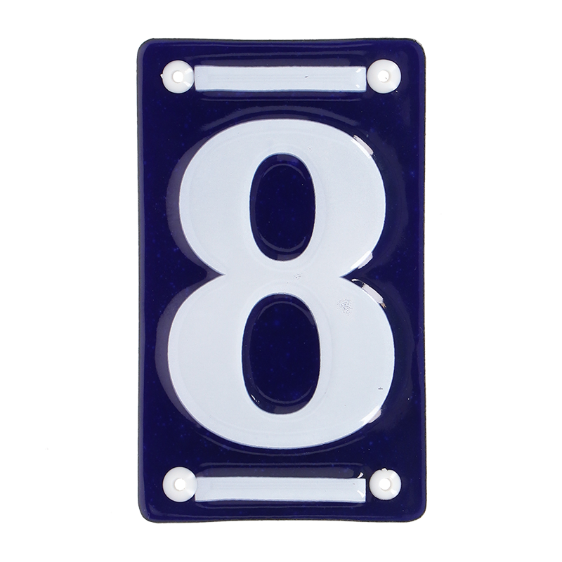 Enamel House Number `8`