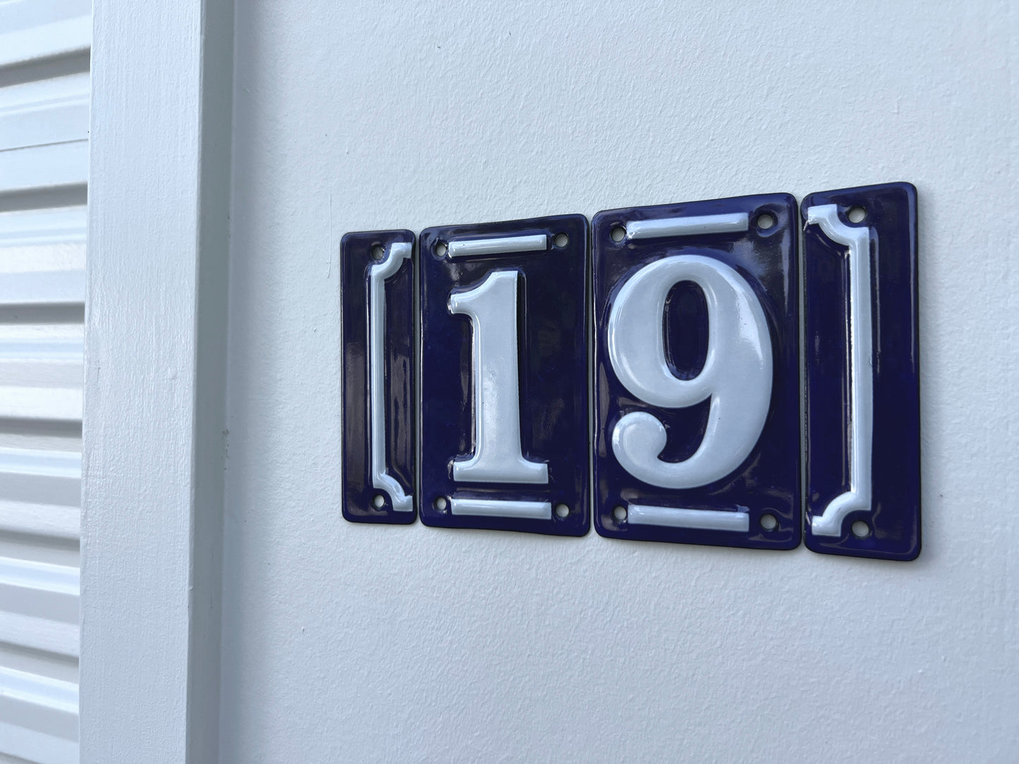 Enamel House Number `1`