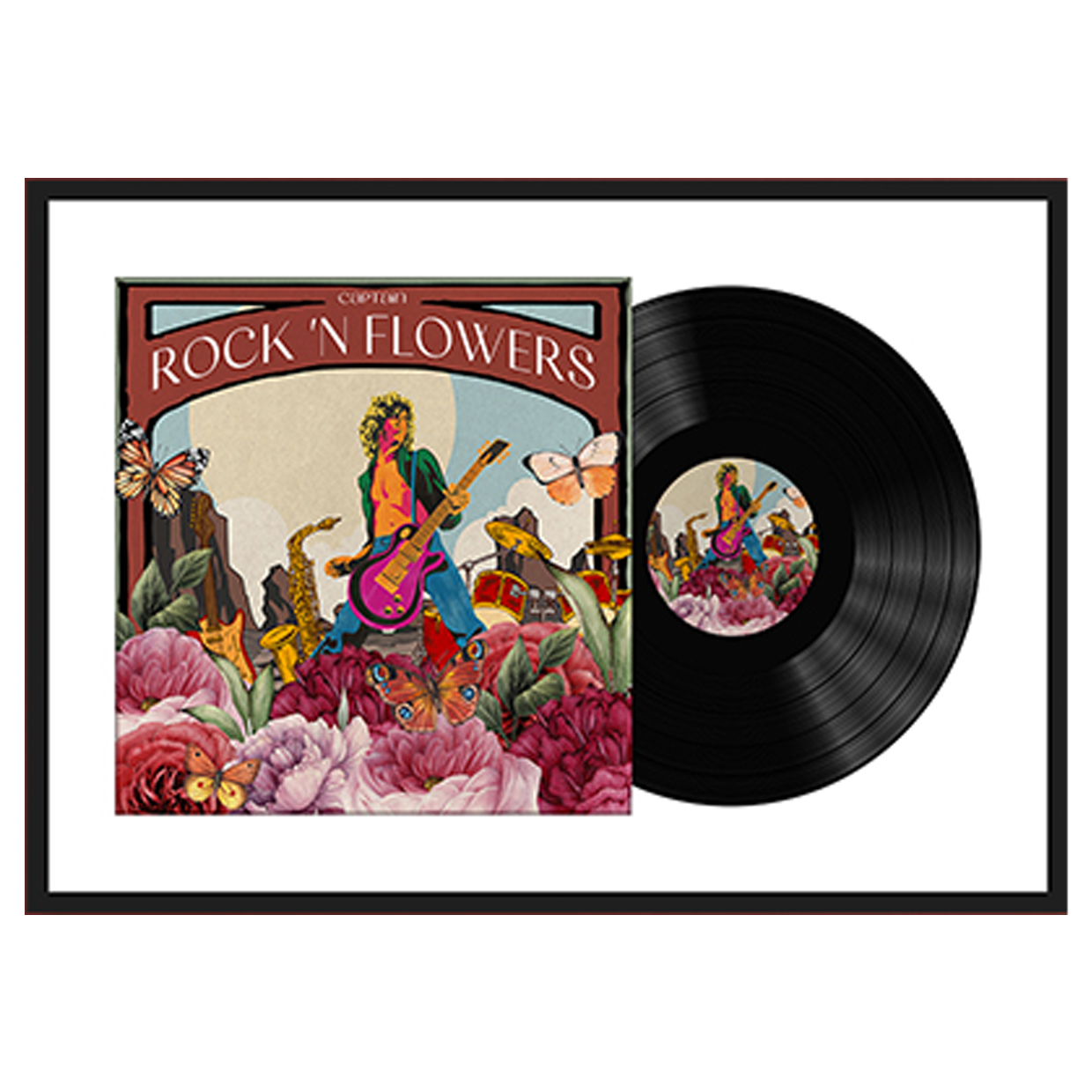 Framed Record Album Cover