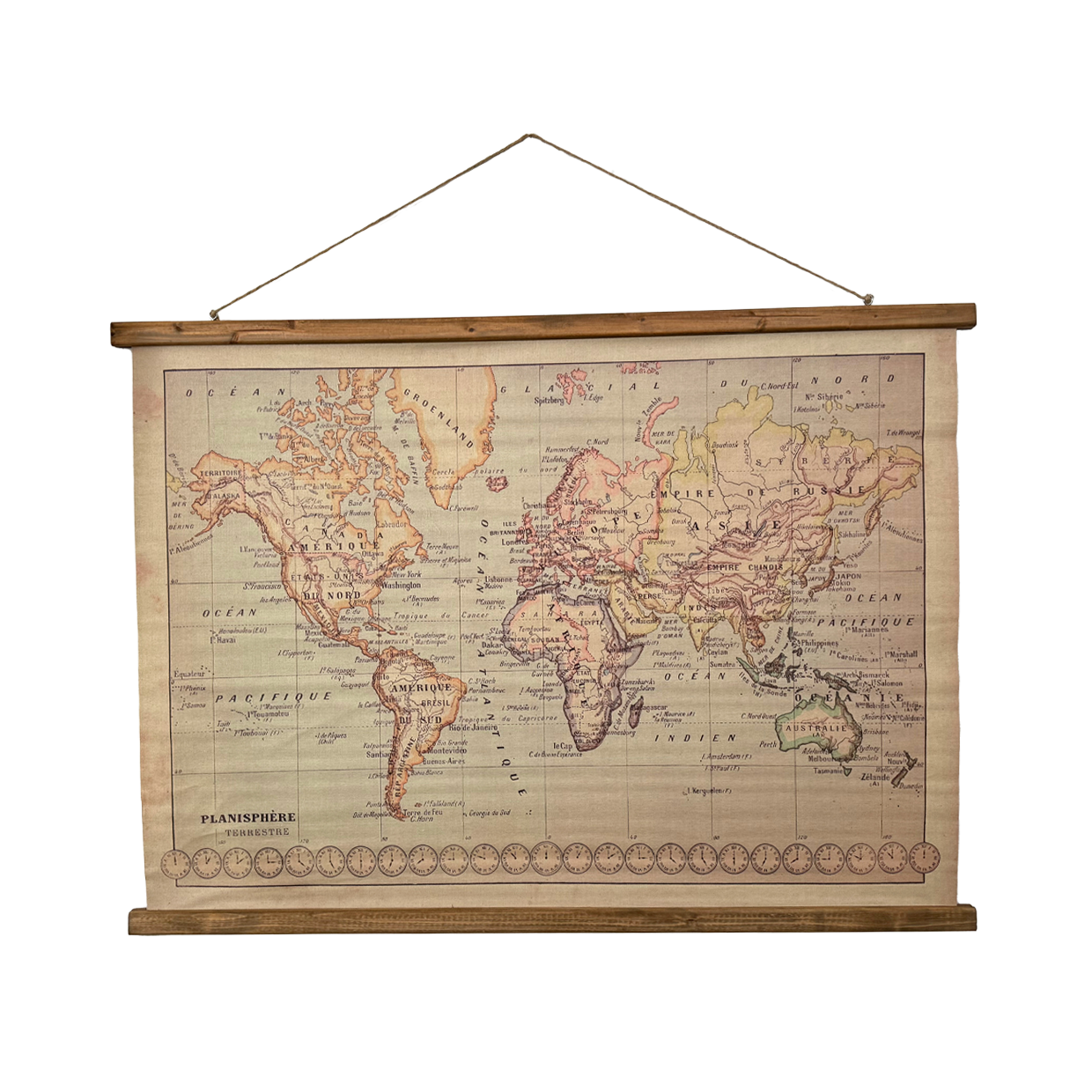 Print Vintage World Map