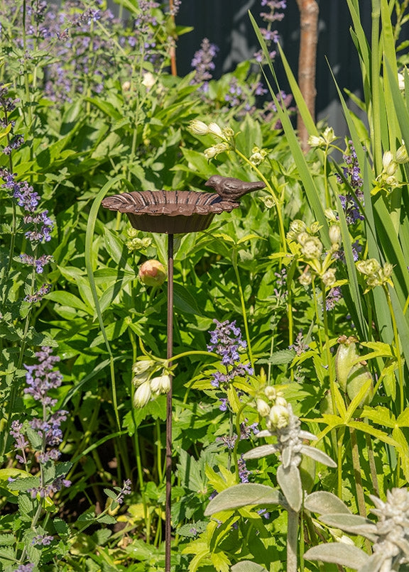 Cast Iron Bird Bath On Stick