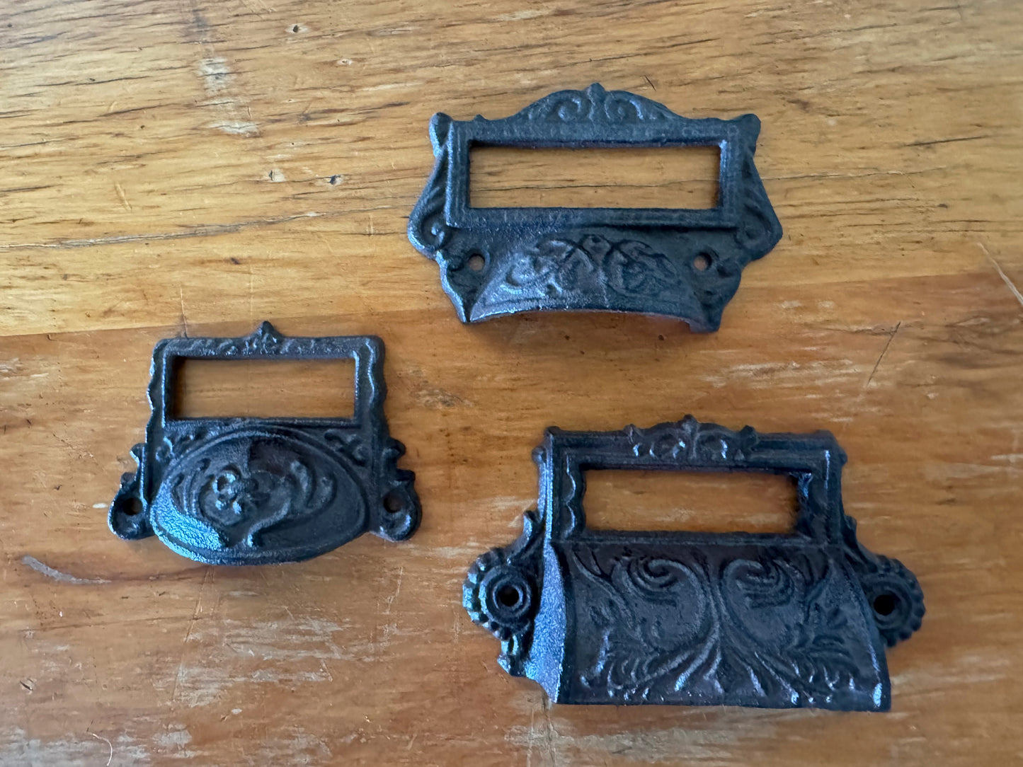 Cast Iron Draw Pull w/ Label Holder 3