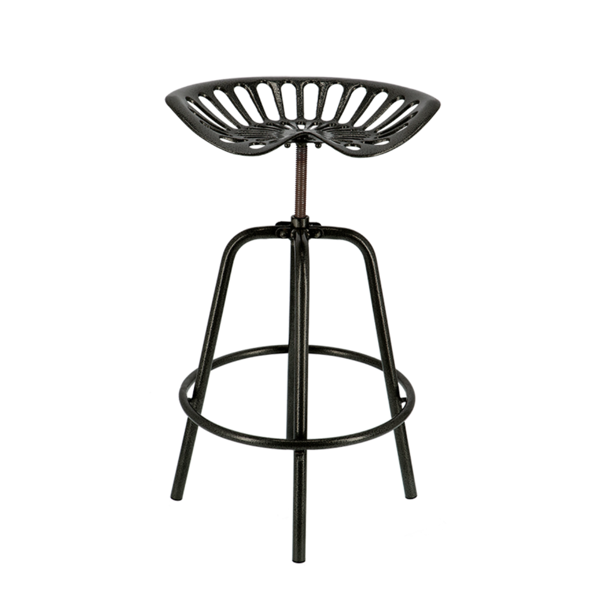 Tractor Style Bar Stool Black