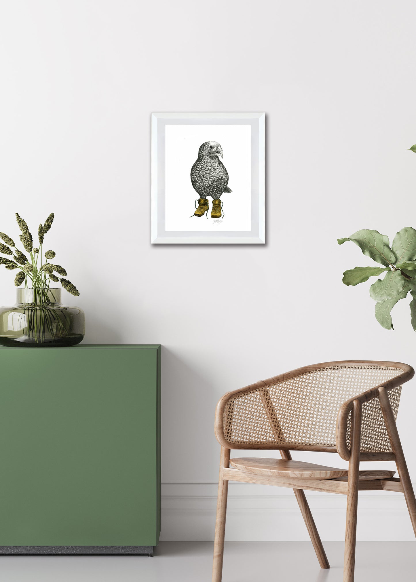 Framed Art Print 'Kingston Kea'