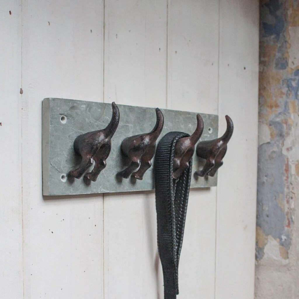 Cast Iron 4 Hook Dog Tail