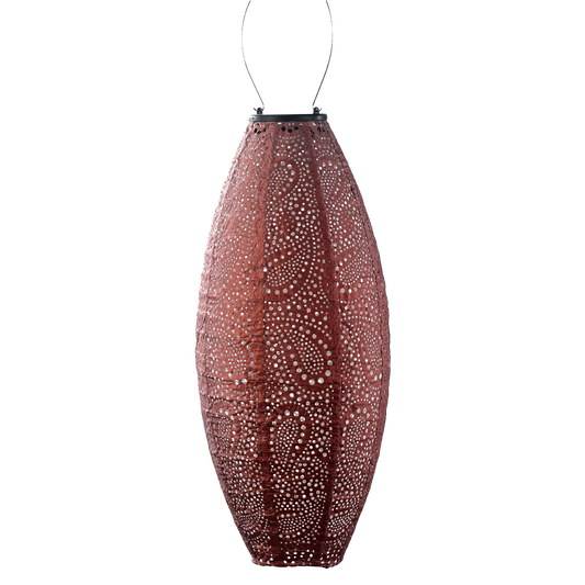 Lumiz Lantern Long Oval 20cm Copper Paisley