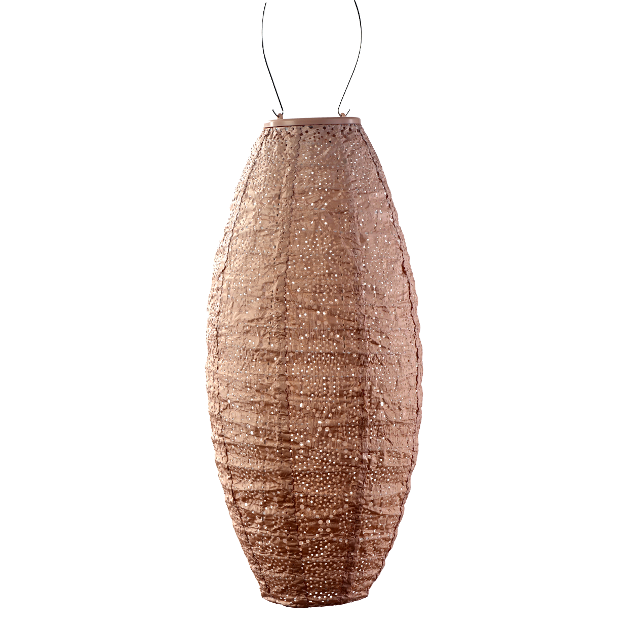 Lantern Long Oval 20cm Pink Bazaar