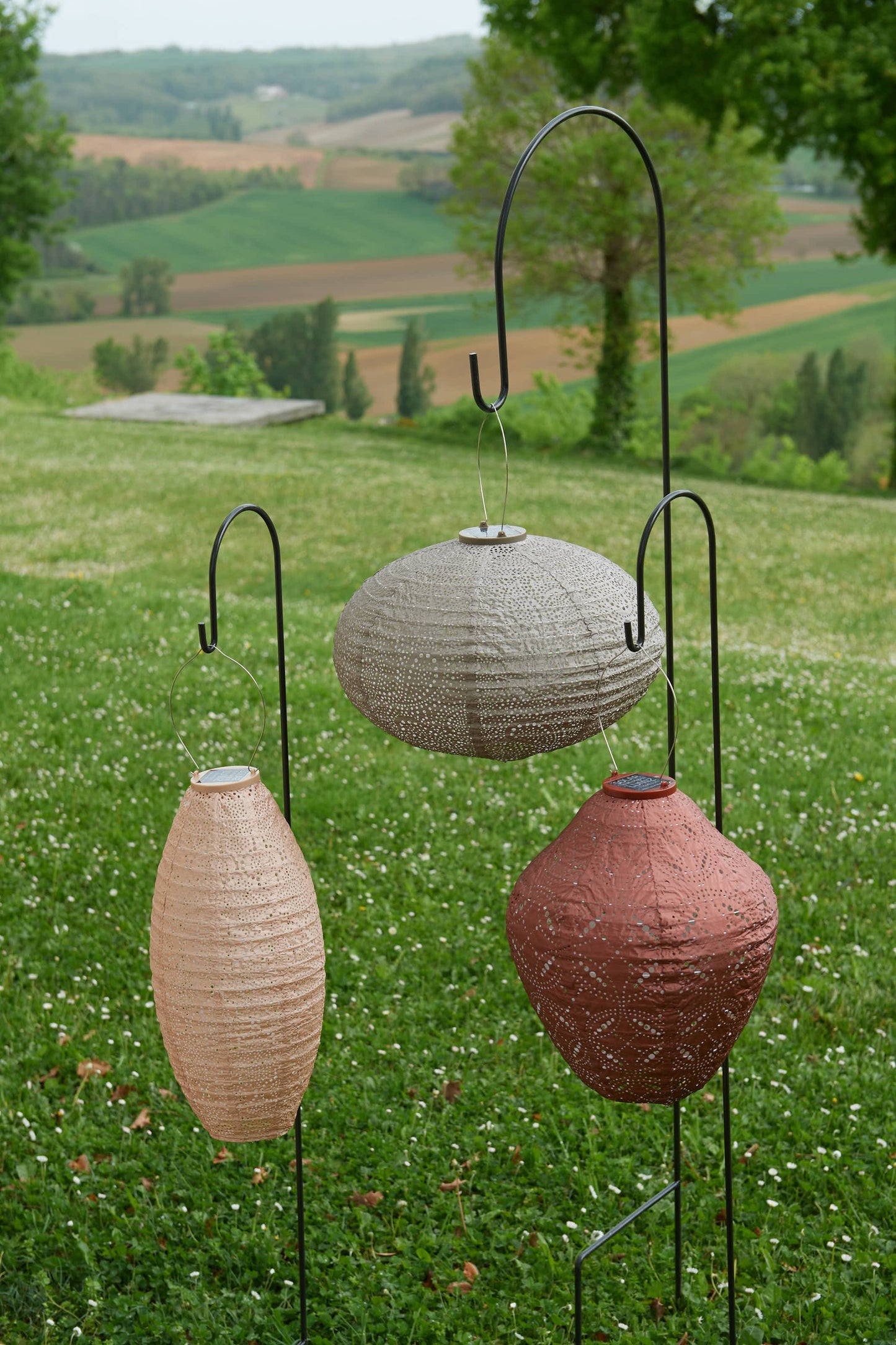Lumiz Lantern Long Oval 20cm Pink Bazaar