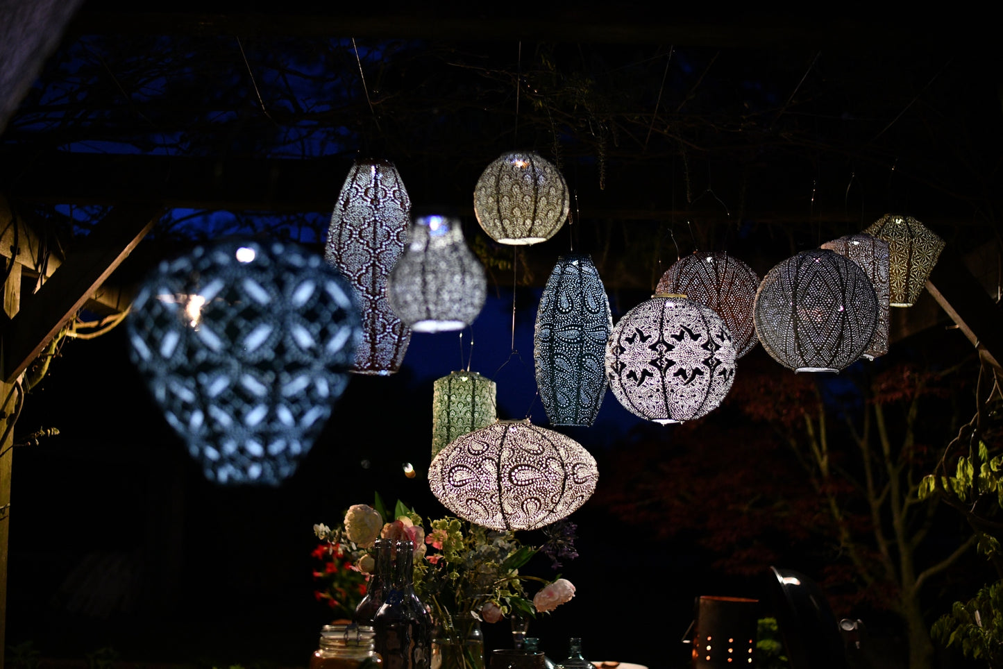 Lantern Round 30cm Sage Green Folia