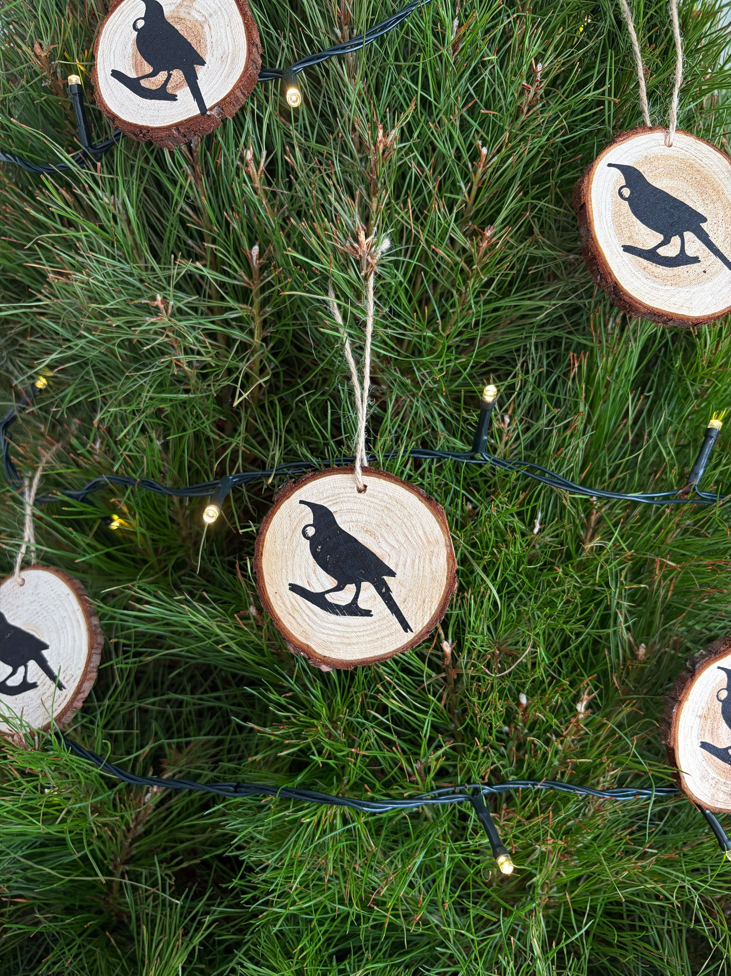 Hanging Wooden Tree Slice Tui Round Natural