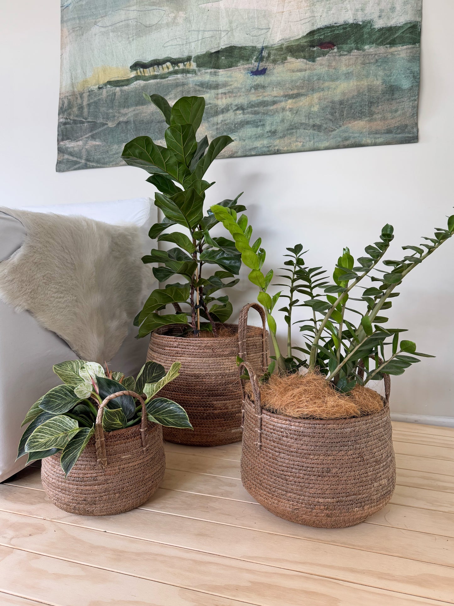 Nala Planter Basket w/ Handle Medium
