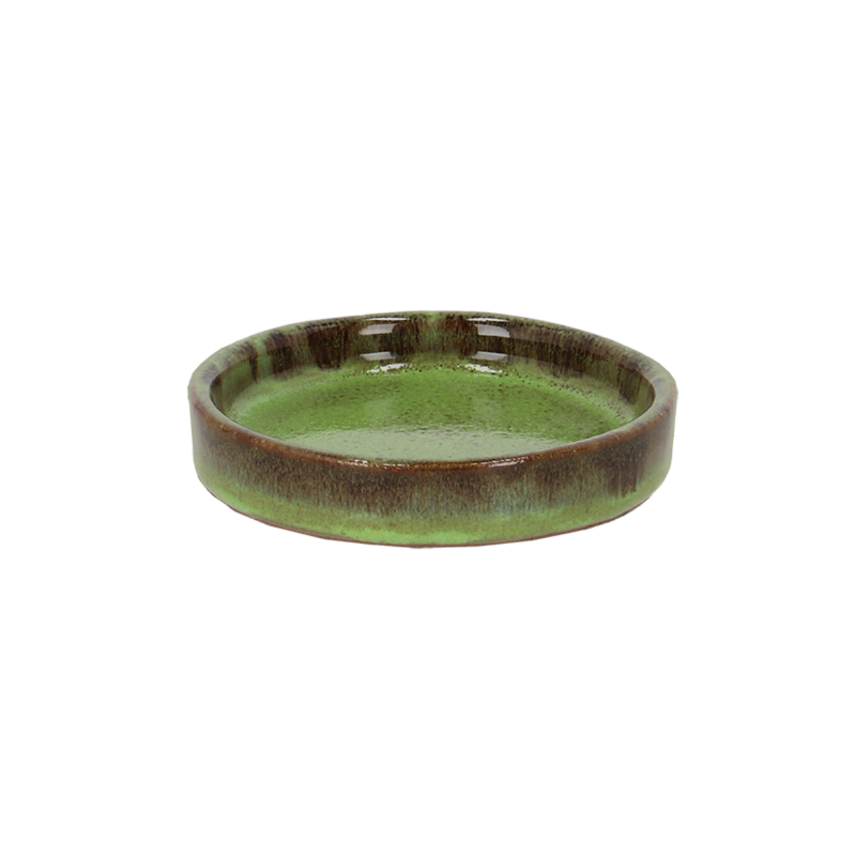 Flower Pot Saucer Glazed Green 9cm