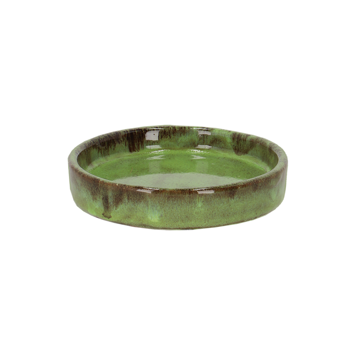 Flower Pot Saucer Glazed Green 12cm