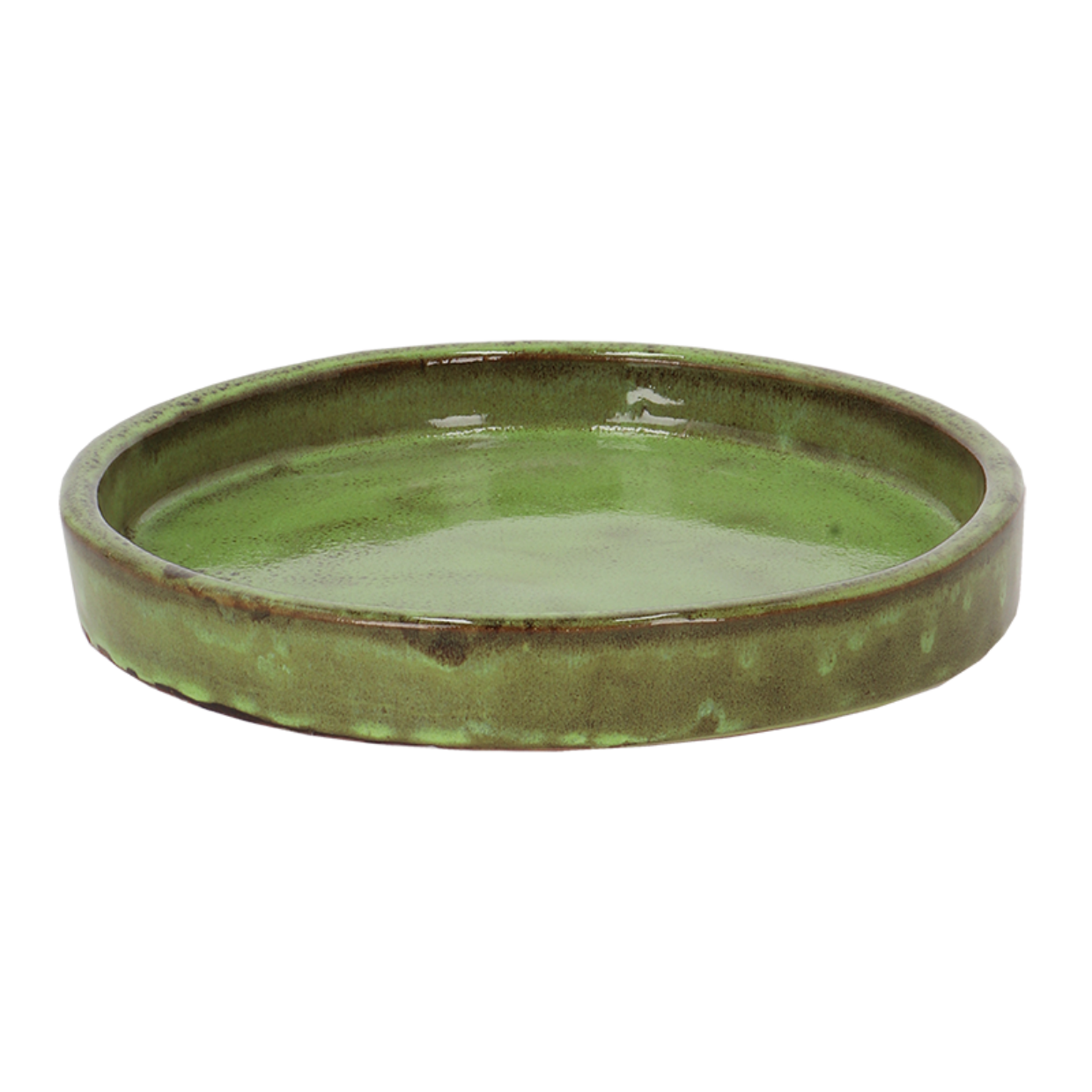 Flower Pot Saucer Glazed Green 25cm