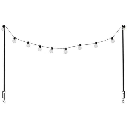 Table Clamp with Solar Lights Black