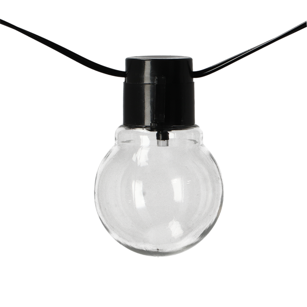 Table Clamp with Solar Lights Black