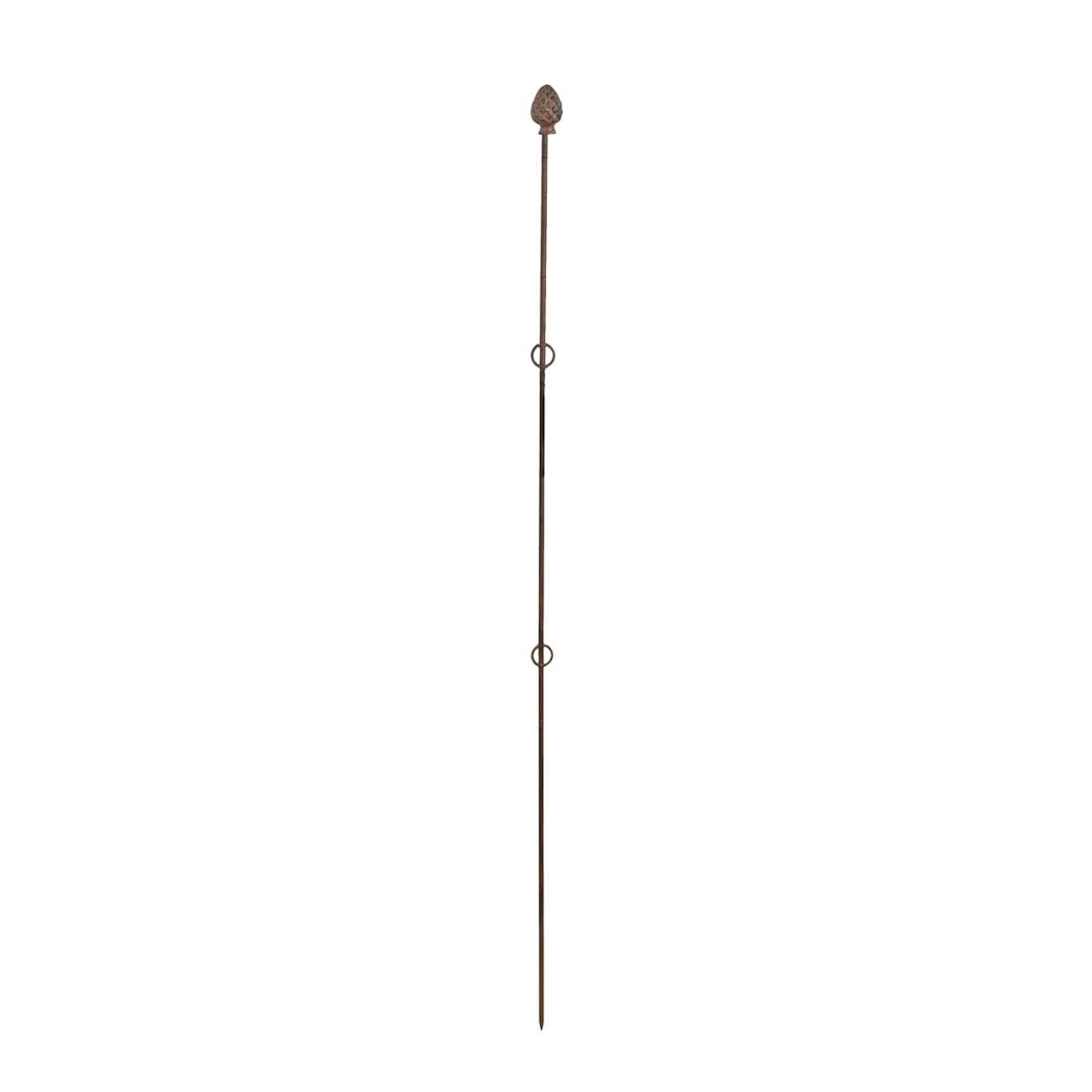 Plant Support Cast Iron Straight Pine Cone Small