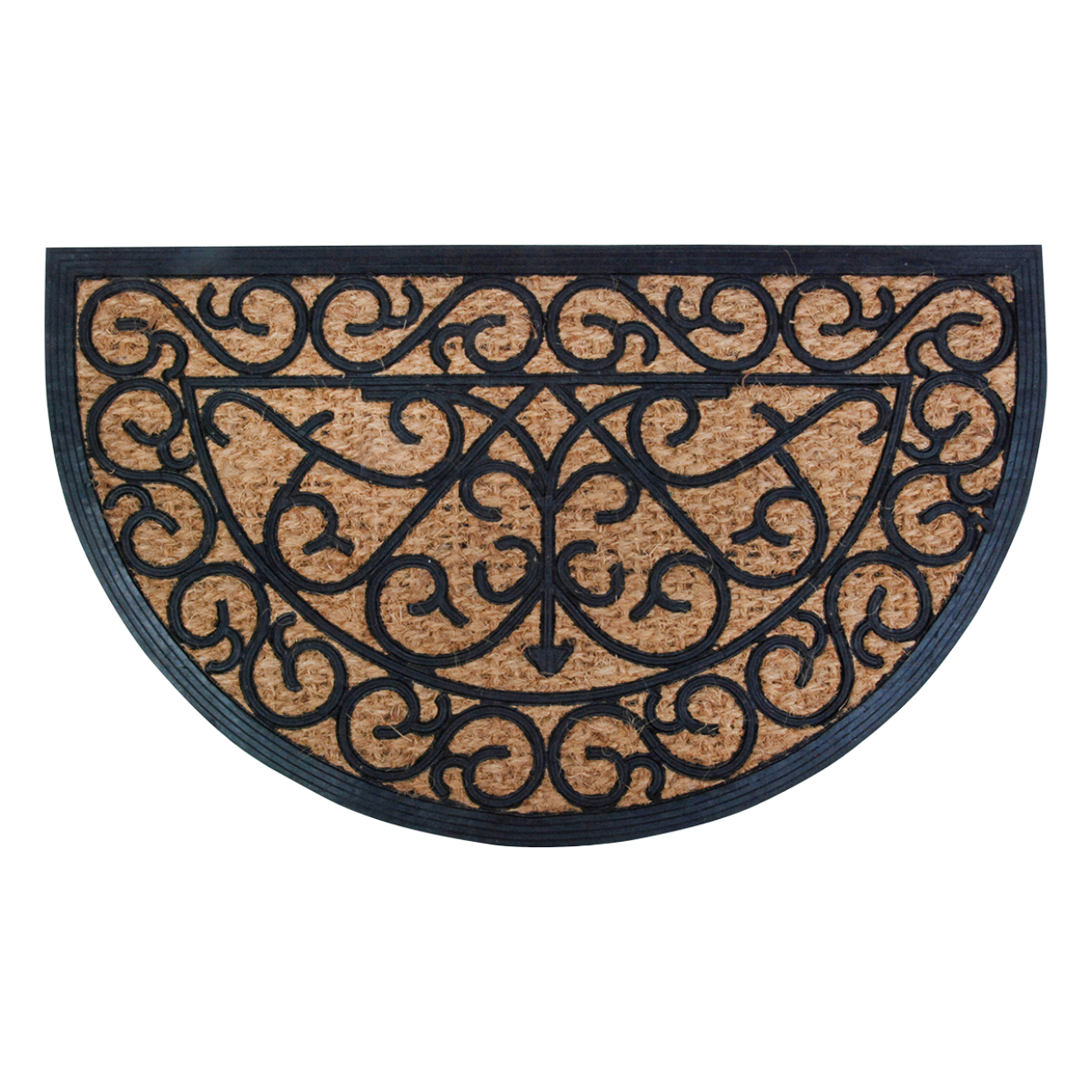 Doormat Half Round Rubber/Coir