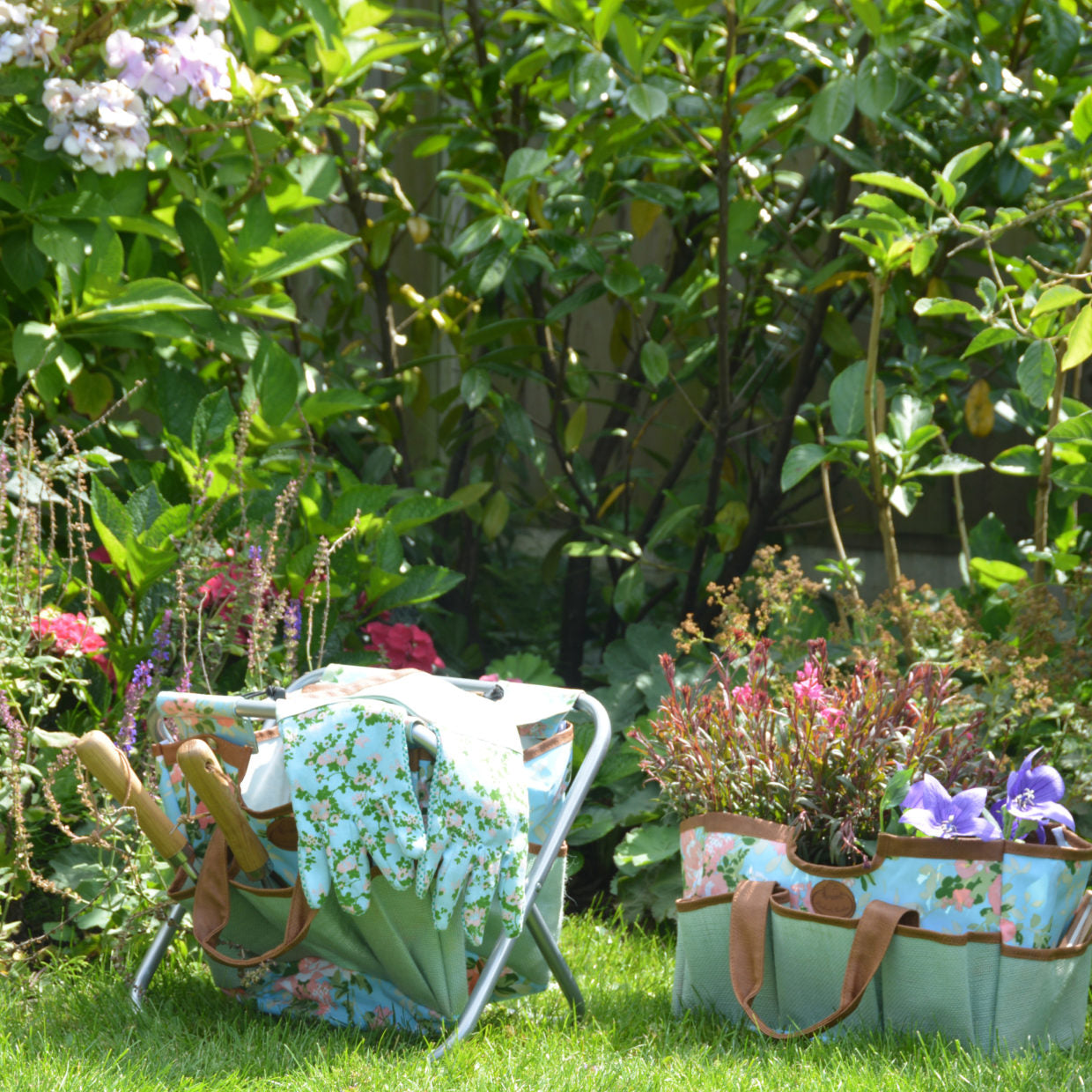Rose Print Garden Tool Bag