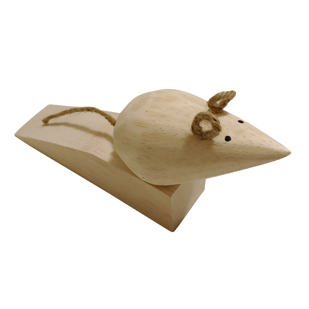 Door Stopper Wedge Mouse Wood