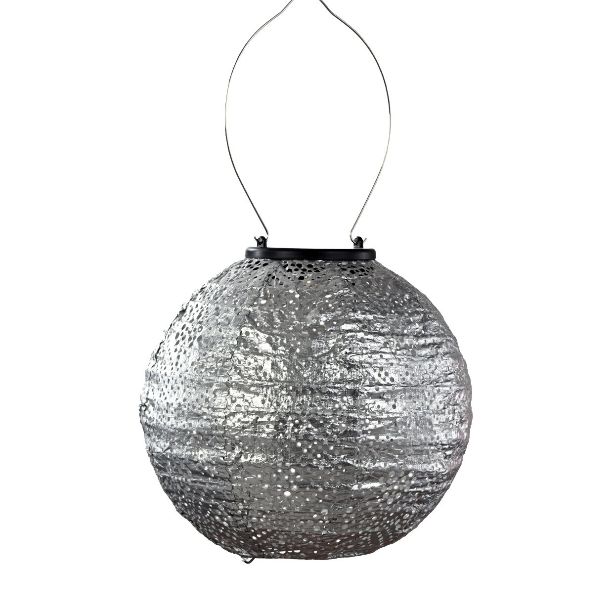Lantern Round 20cm Silver Topaz