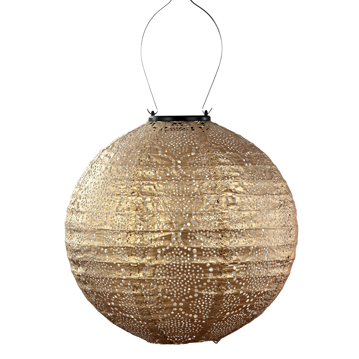 Lantern Round 30cm Gold Bazaar