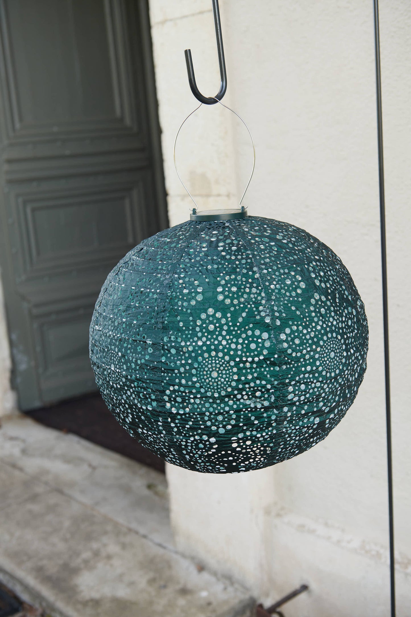 Lantern Round 40cm Green Fiore