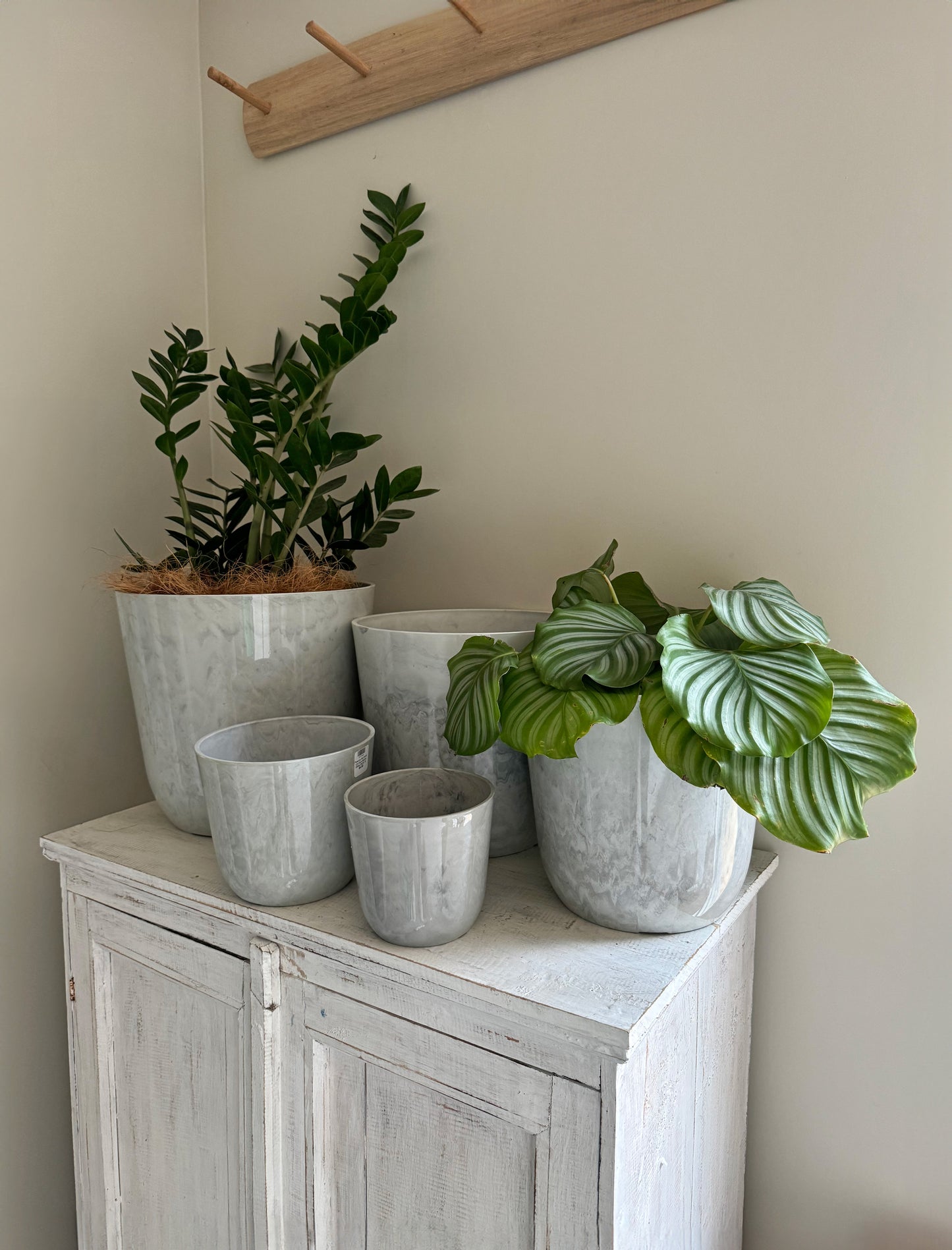 Palermo Pot Medium 15x17cm Marble White