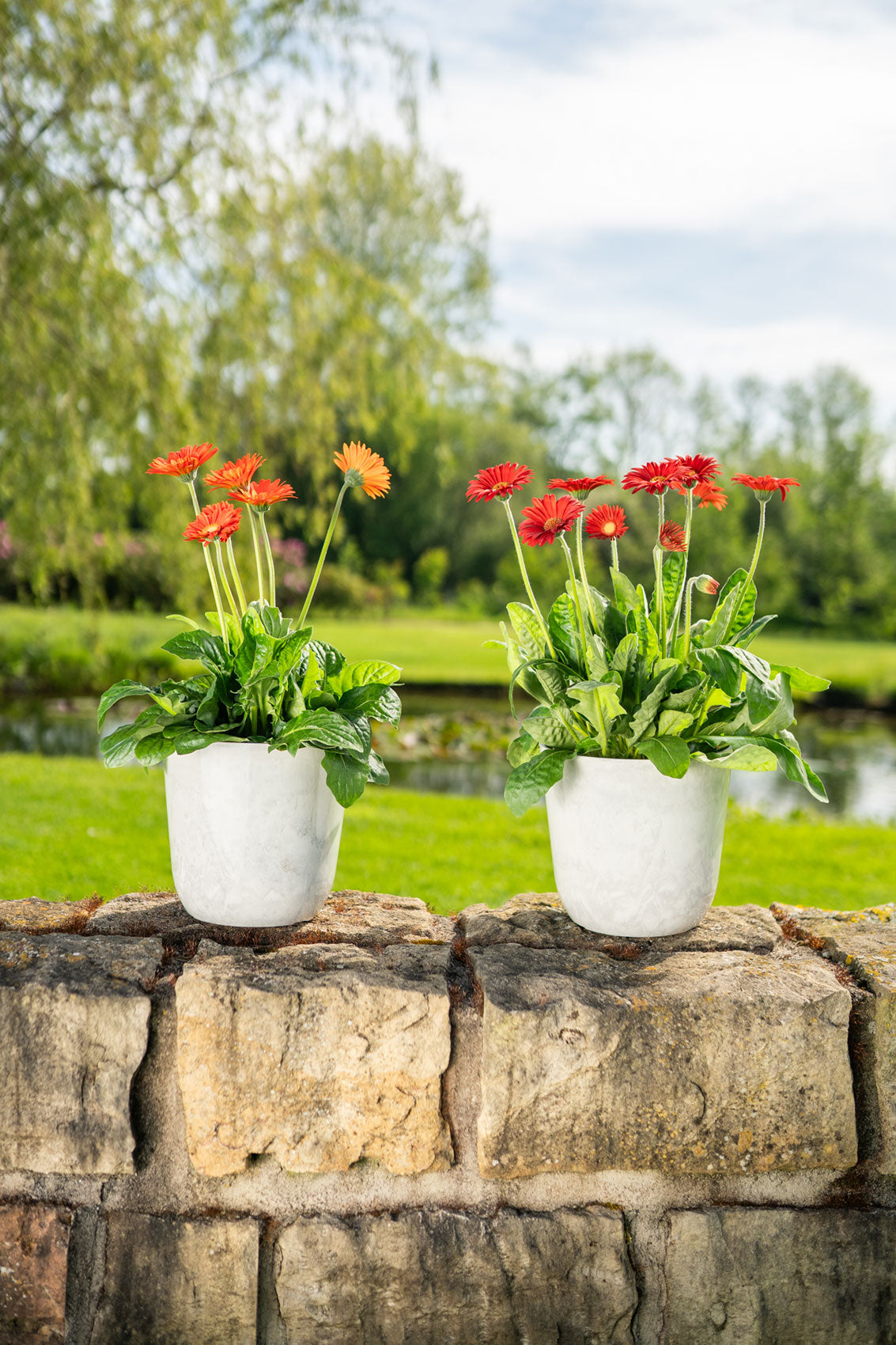 Palermo Pot Medium 15x17cm Marble White
