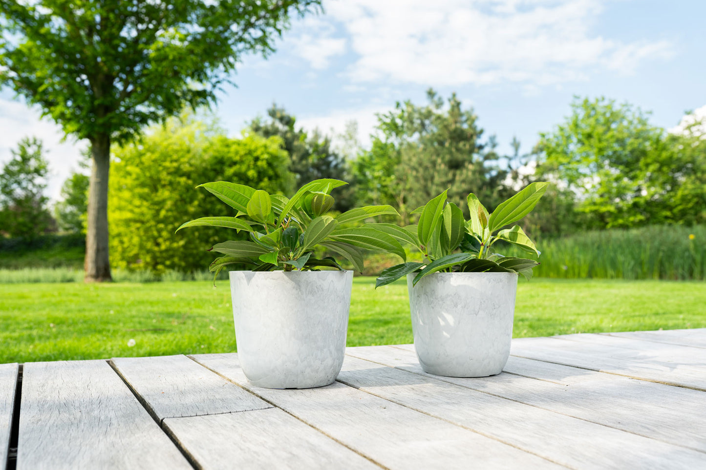Palermo Pot XX-Large 28x30cm Marble White