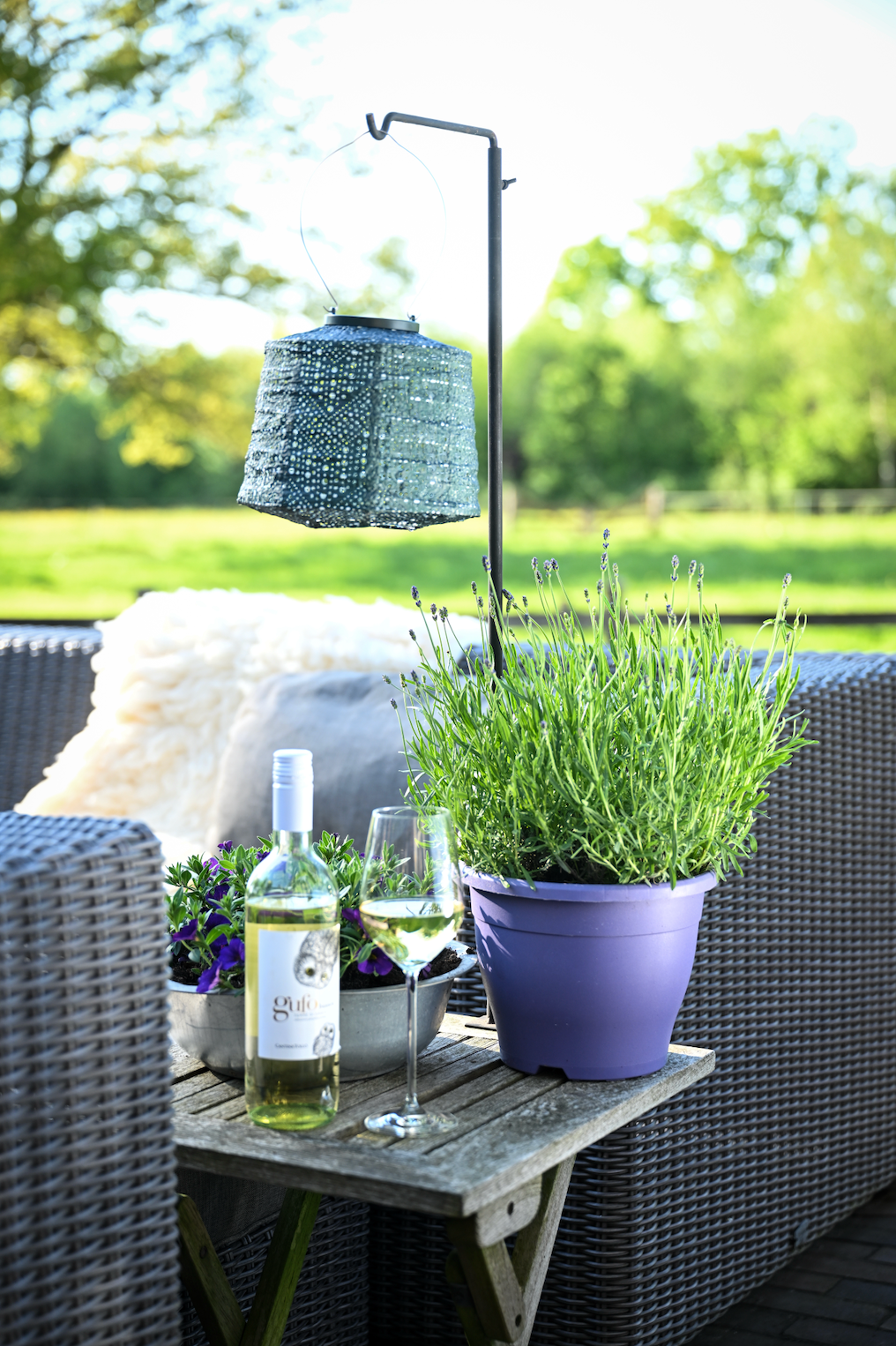 Lumiz Lantern Lampshade 20cm Green Verso