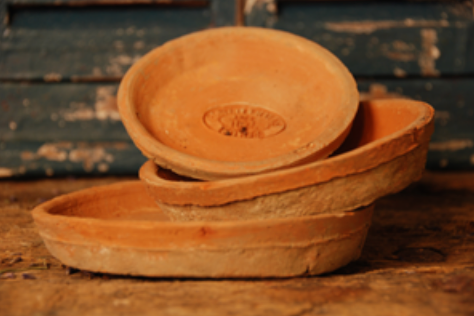 Aged Terracotta Saucer Set/3