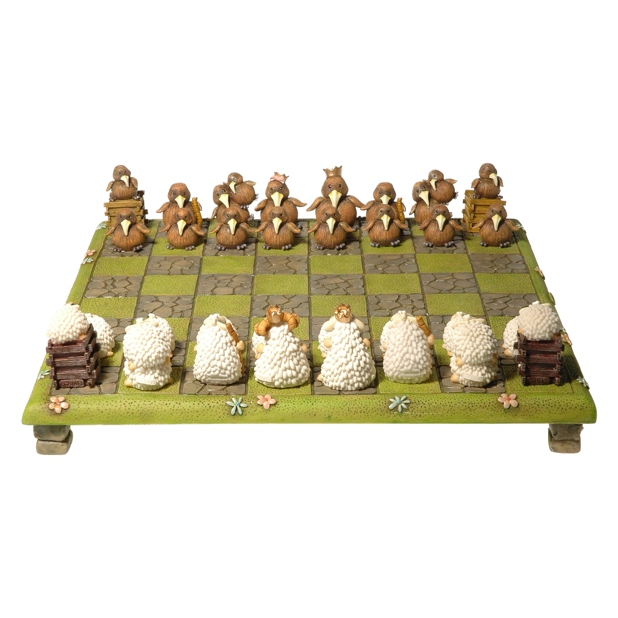 Kiwi vs Sheep Chess Set