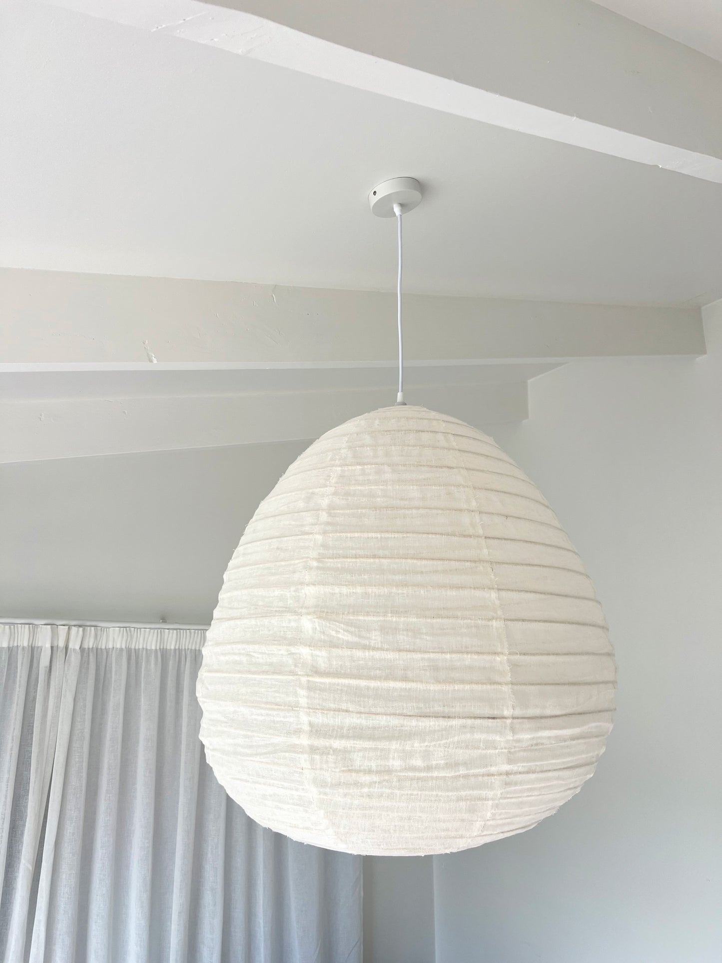 Linen Shade Pear 60cm White