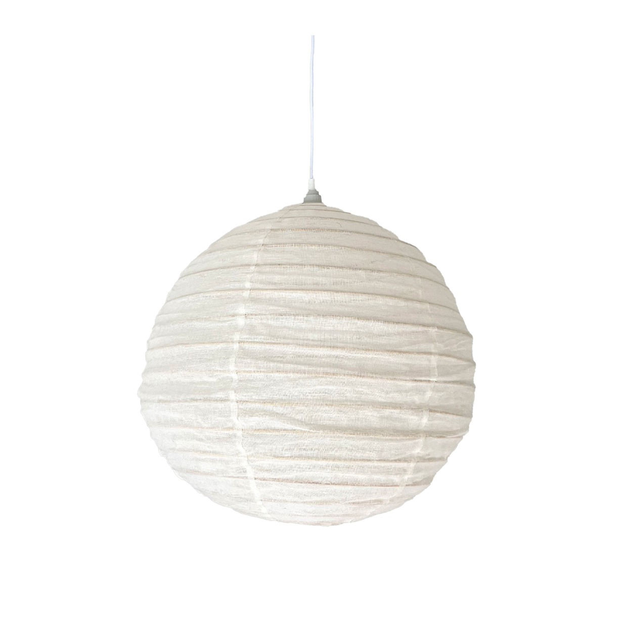 Linen Shade Round 50cm White