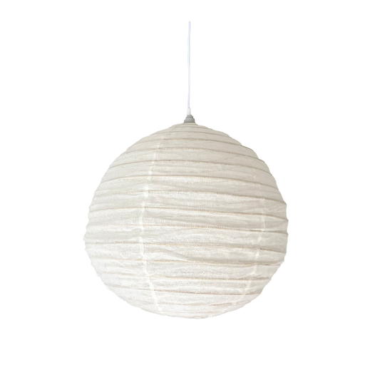 Linen Shade Round 50cm White