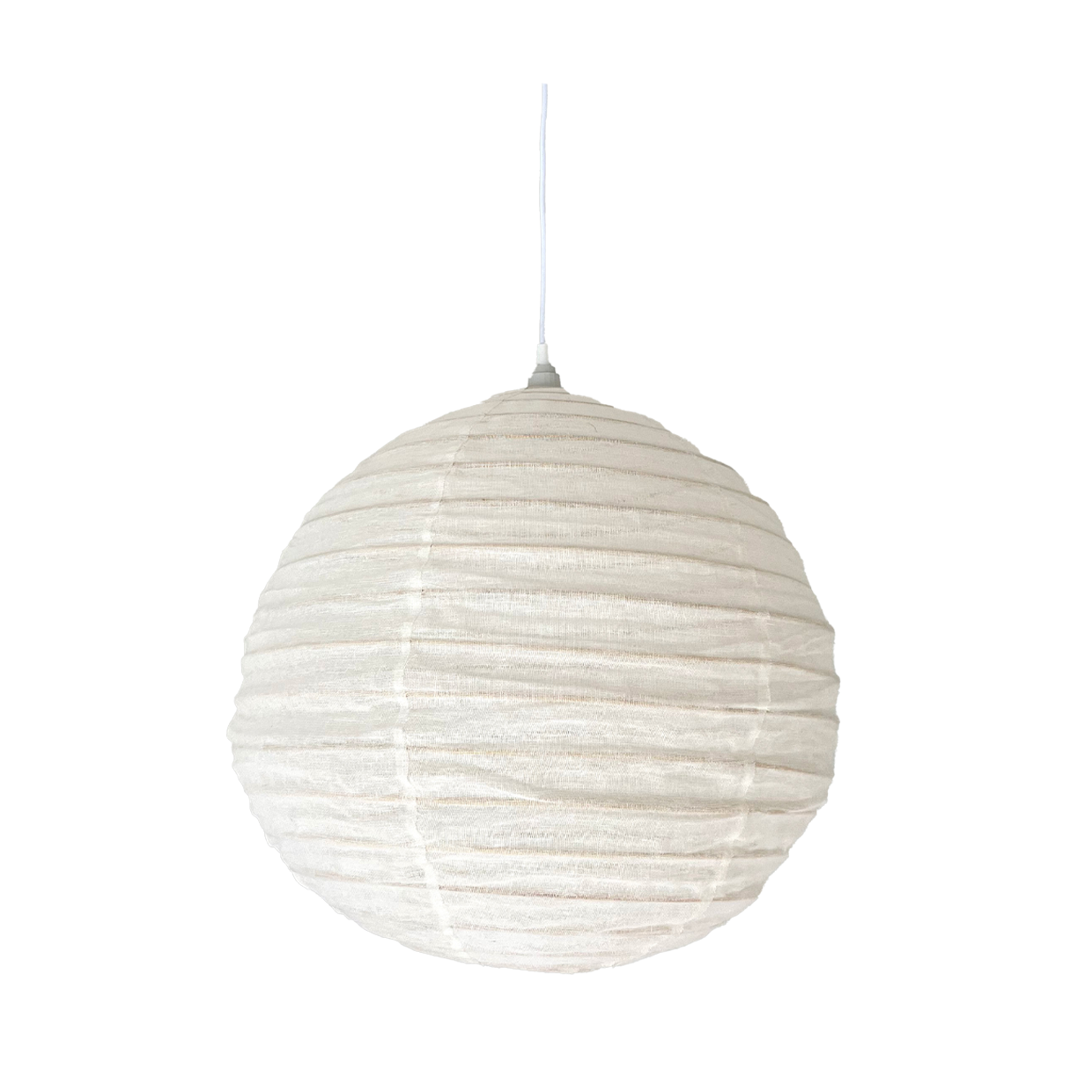 Linen Shade Round 60cm White