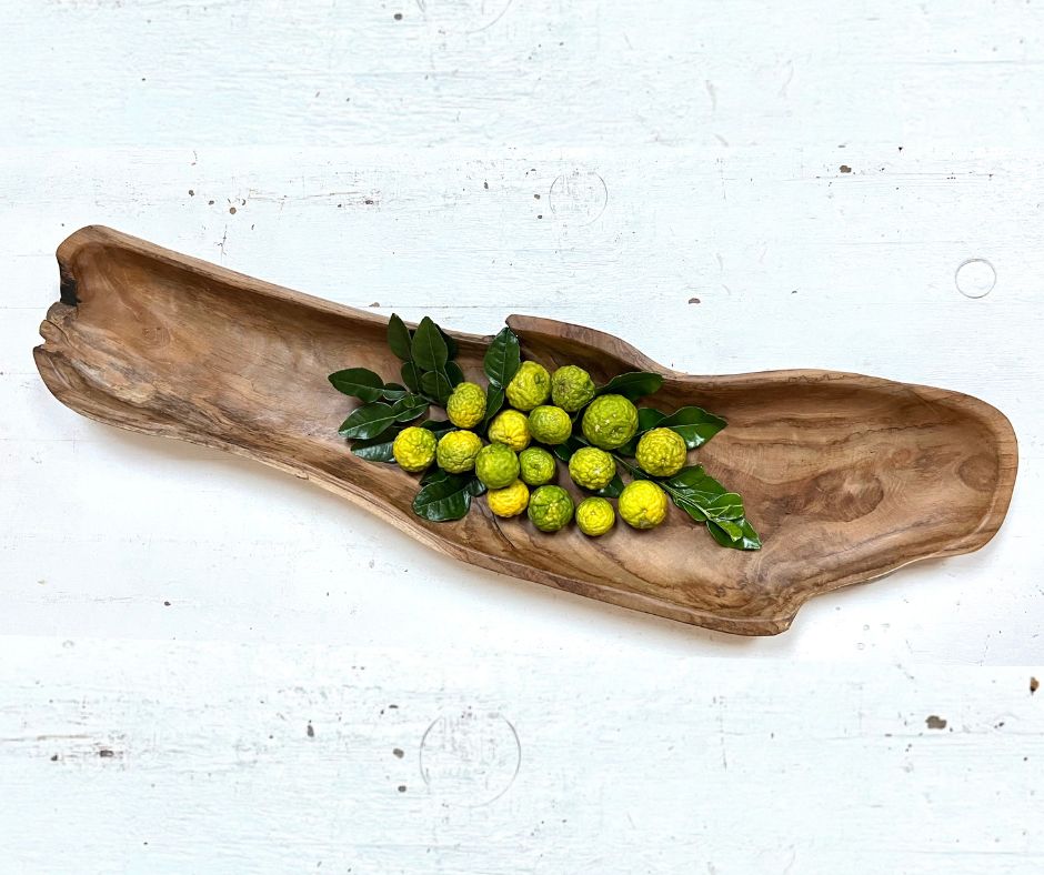 Teak Organic Long Bowl 100cm