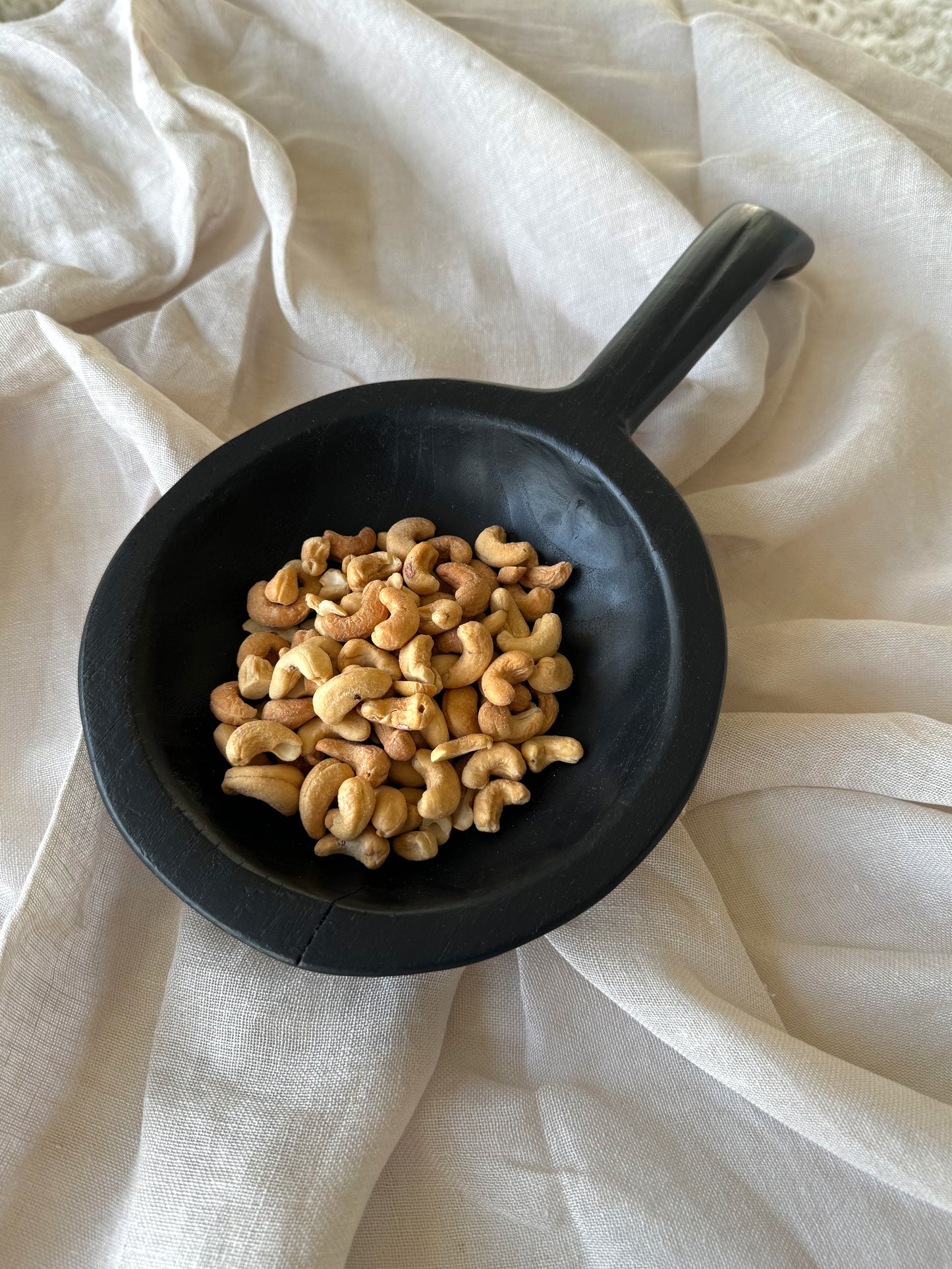 Organic Teak Tapas Bowl w/ Handle Yakisugi